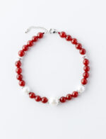 JADE DOG NECKLACE red
