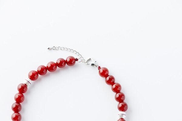 JADE DOG NECKLACE red