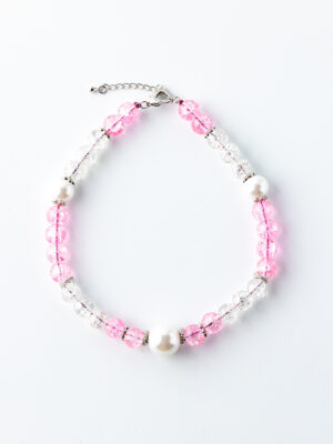 JADE DOG NECKLACE pink